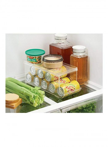 Canned Food And Soda Can Organizer With Lid Clear 13.75x5.75x5.75inch