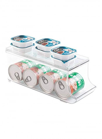 Canned Food And Soda Can Organizer With Lid Clear 13.75x5.75x5.75inch