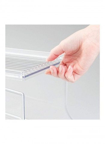 Canned Food And Soda Can Organizer With Lid Clear 13.75x5.75x5.75inch