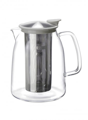 Glass Iced Tea Infuser Jug Clear/Silver
