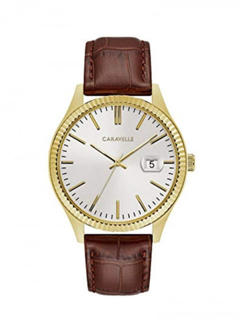 Men's Leather Quartz Watch 44B115