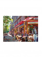Paris Cafe Canvas Wall Art Multicolour 24 x 32inch