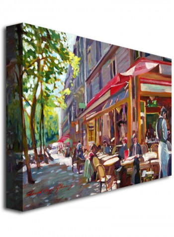 Paris Cafe Canvas Wall Art Multicolour 24 x 32inch