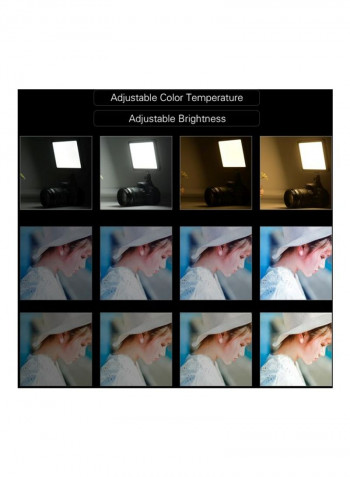 Set Of 2 LED Video Photography Light Kit - UK Plug 18x80x13centimeter Black