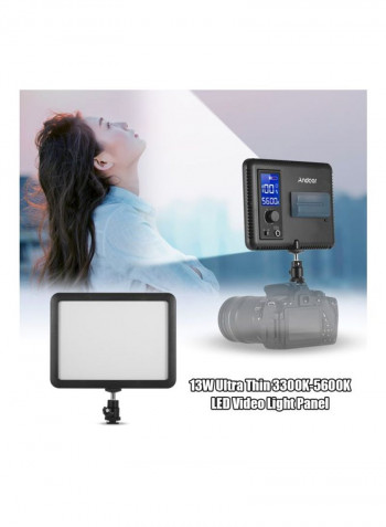 Set Of 2 LED Video Photography Light Kit - UK Plug 18x80x13centimeter Black