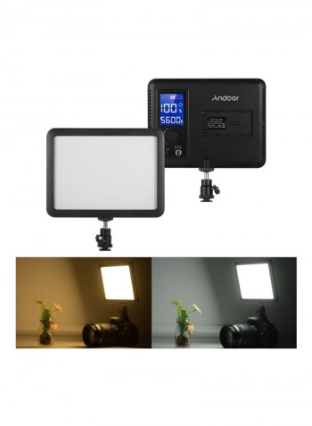 Set Of 2 LED Video Photography Light Kit - UK Plug 18x80x13centimeter Black