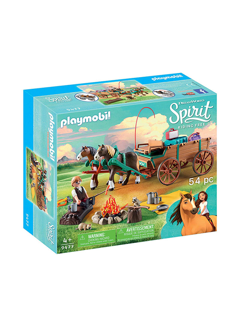 Spirit Riding Free Lucky's Dad with Covered Wagon Toy