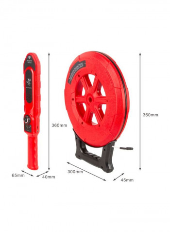 Wall Pipe Blockage Detector Red/Black 300x360x45millimeter