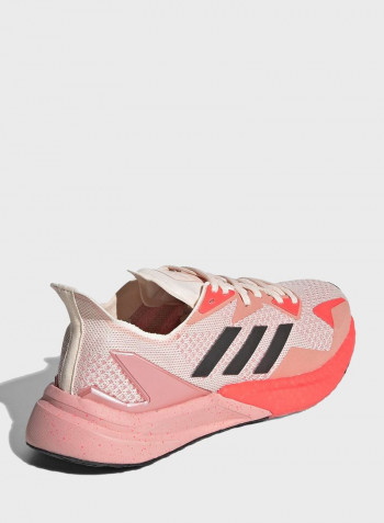 x9000L3 Lace-Up Trainners Pink/Beige/Black