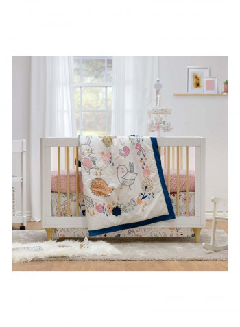 Cotton Quilt For Toddlers Cotton Blue/White/Pink 37x45inch