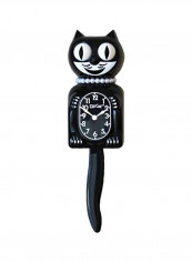 Cat Shaped Decorative Clock Black 15.5inch