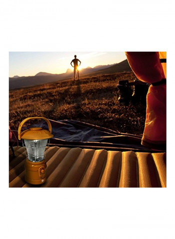 Hand Crank LED Lantern Yellow/Clear 5.8x9.5x6inch