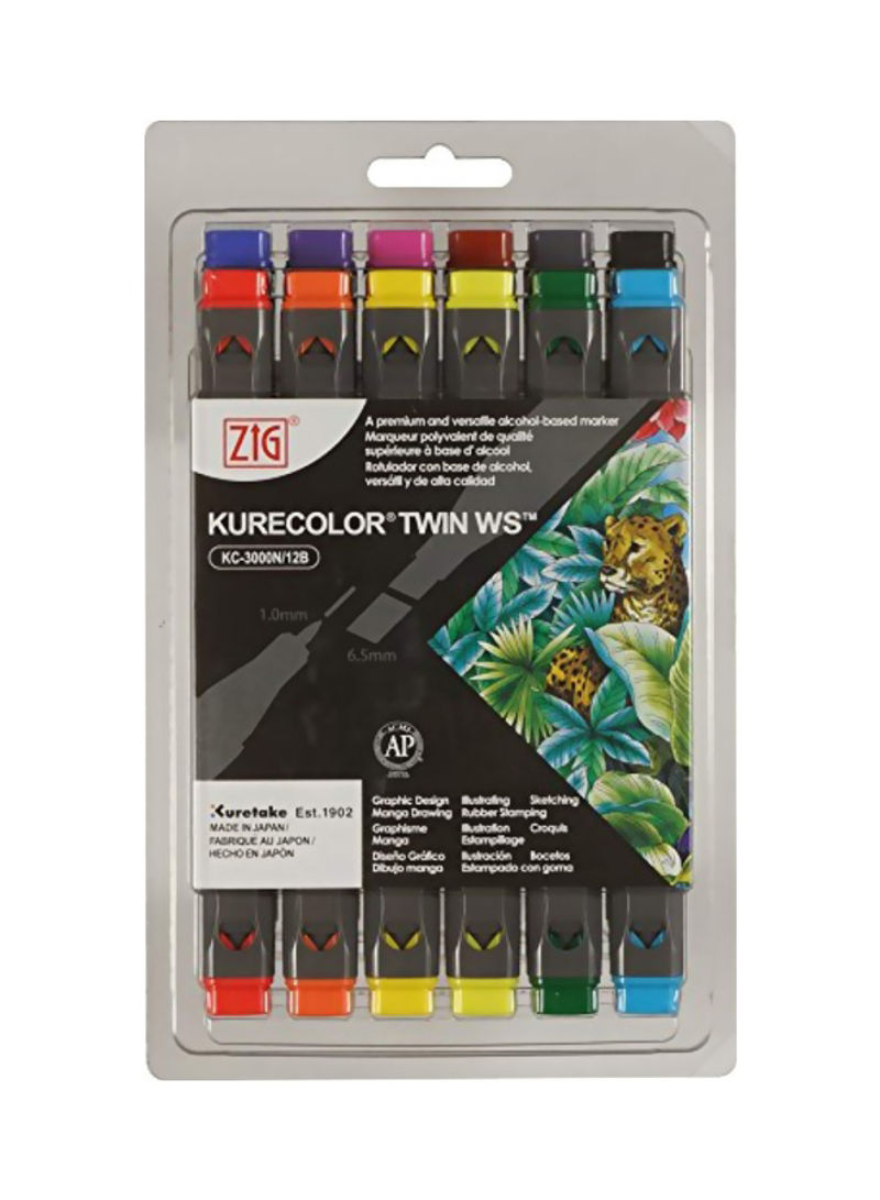 Kurecolor Twin WS Markers Set Basic Colours