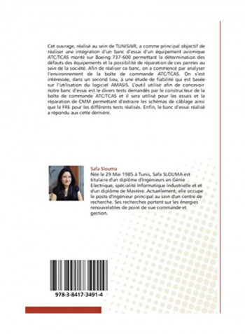 Integration D'Un Banc D'Essai De L'Equipement Avionique Atc/Tcas Paperback