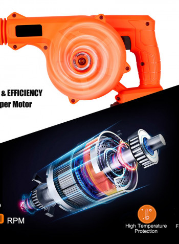 2-In-1 Cordless Sweeper And Vacuum Cleaner Kit Orange/Black 40 x 18 x 30cm