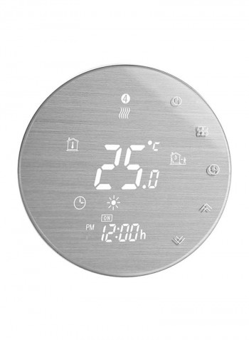 LCD Smart Thermostat Digital Temperature Controller Silver 11.0x9.0x6.0millimeter