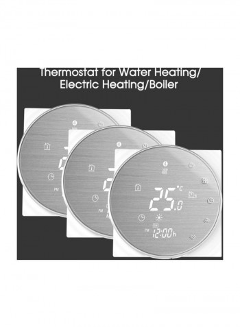 LCD Smart Thermostat Digital Temperature Controller Silver 11.0x9.0x6.0millimeter