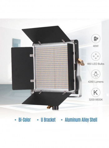 Portable LED Photography Light Panel Black/White