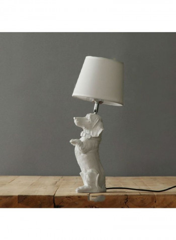 Dog Design Table Lamp White