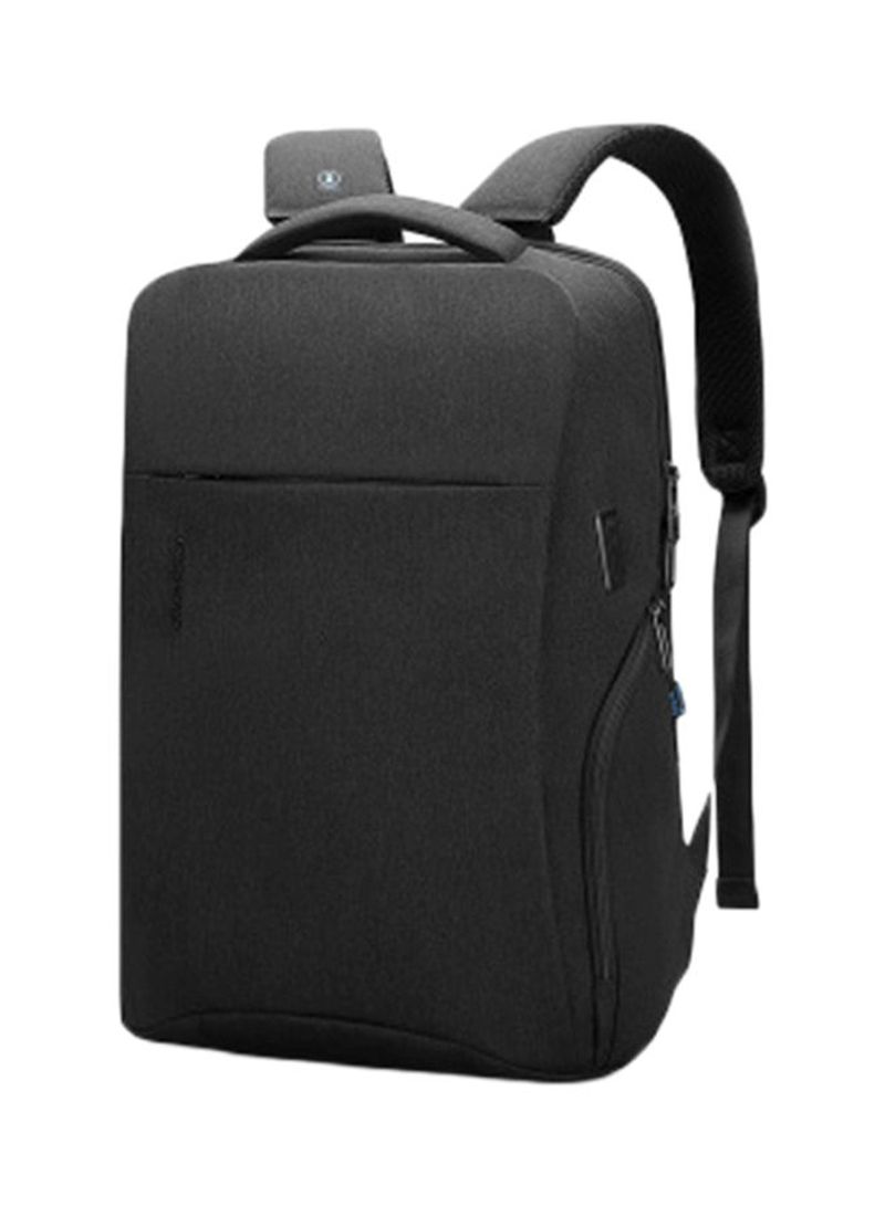 USB Laptop Hiking Backpack With Raincover Black