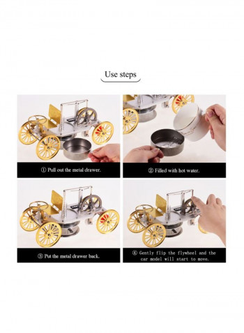 Low Temperature Metal Stirling Engine Kit ذهبي/فضي