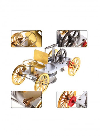 Low Temperature Metal Stirling Engine Kit ذهبي/فضي