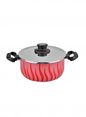 Non-Stick Tefal Tembo Cauldron Red/Silver/Black 28cm