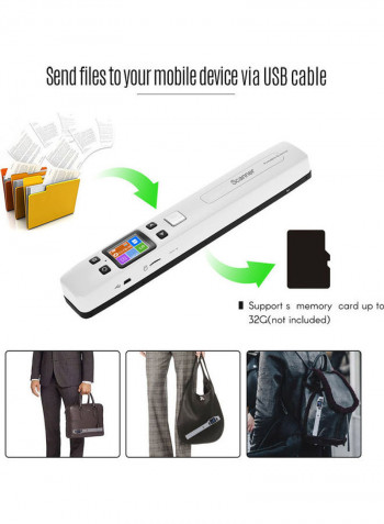 Portable Handheld Multi Scanner with LCD Display White