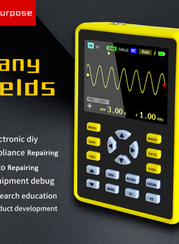 Portable Digital Mini Oscilloscope Black 13.40X5.60X9.40cm