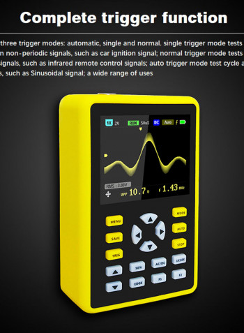 Portable Digital Mini Oscilloscope Black 13.40X5.60X9.40cm