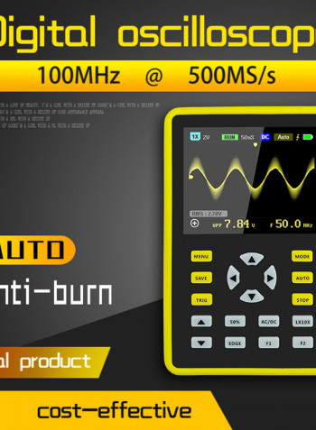 Portable Digital Mini Oscilloscope Black 13.40X5.60X9.40cm