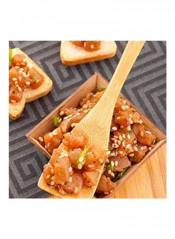 Pack Of 100 Bamboo Spatula Beige 5.9x1.3inch