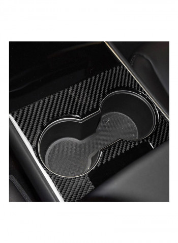 3-Piece Carbon Fiber Car Console Storage Box Sticker For Tesla Model 3