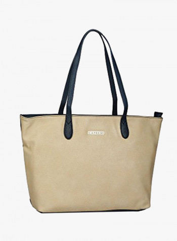Polyester Blend Shoulder Bag Brown