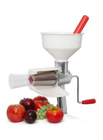 Stainless Steel And Plastic Blender White/Silver/Red 7.6x14.2x9inch