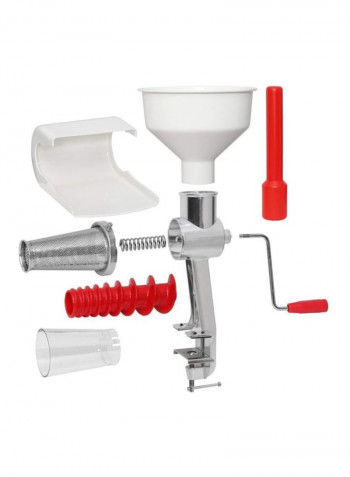 Stainless Steel And Plastic Blender White/Silver/Red 7.6x14.2x9inch