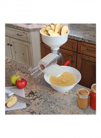 Stainless Steel And Plastic Blender White/Silver/Red 7.6x14.2x9inch