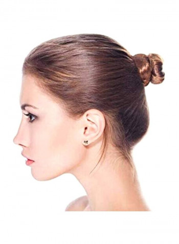 14Karat Gold Cubic Zirconia Studded Ribbon Bow Stud Earrings