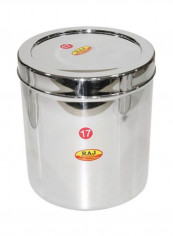 4-Piece Storage Container With Lid Silver Large  Container (28.8x32.8), Medium Container(30x33), Small Container (31.6x35), Smallest  Can (33x39)cm