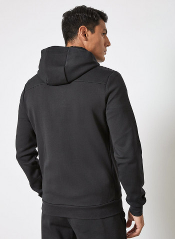 Zip-Through Hoodie Black