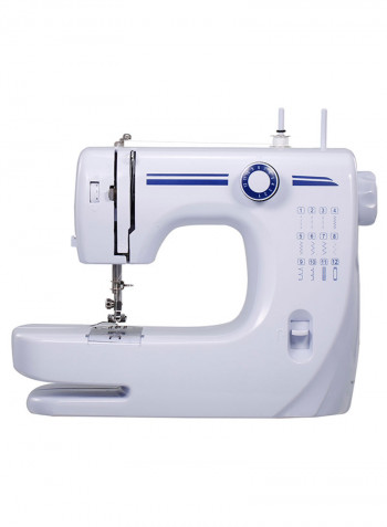 Mini Electric Sewing Machine Set White/Blue/Silver