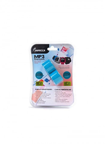 MP3 Slap Watch With Built-In Pedometer 8793101 Blue