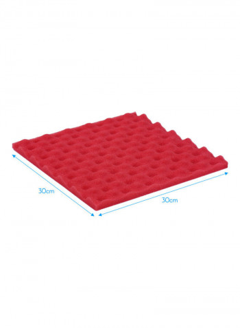 Studio Acoustic Foams Panels Sound Insulation Foam 30 * 30cm/ 12 * 12in, Pack of 36pcs, Red
