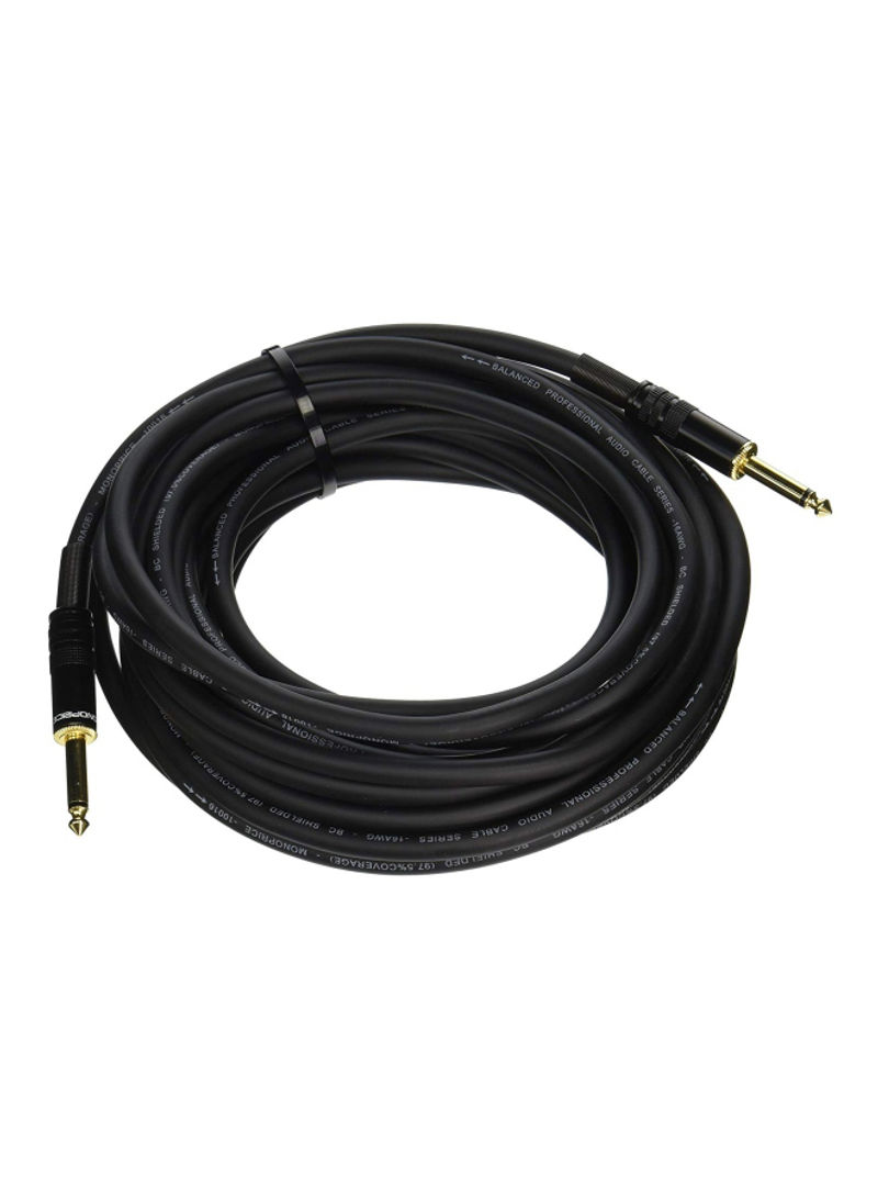 TS Male To Male Audio Cable 35feet Black