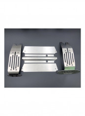 Stainless Steel Chassis Armor Front Rear Axle Protector Plate 23x23x23cm
