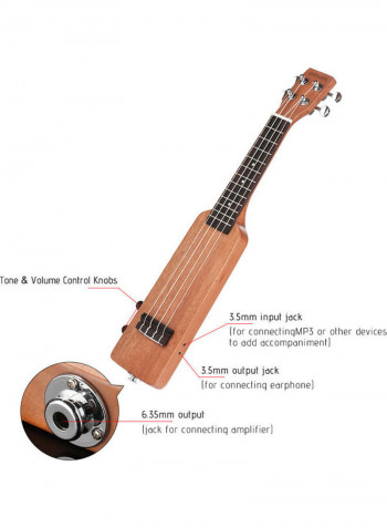 21 Inch Creative Solid Wood Electric Ukulele Guitar