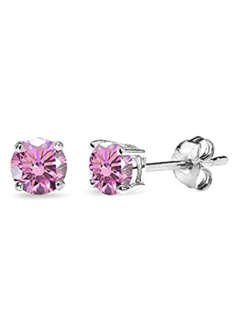 Sterling Silver Rose Stud Earrings