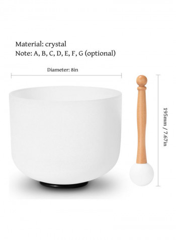 440HZ Crystal Struck Therapy Yoga Meditation Singing Bowl