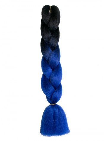5-Piece Braided Hair Extension Black/Blue