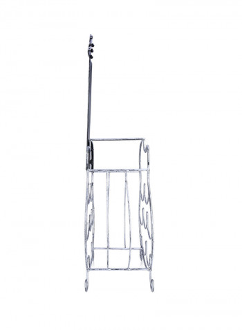 7 Bottles of Guitar Wine Rack Silver 45x20x38centimeter